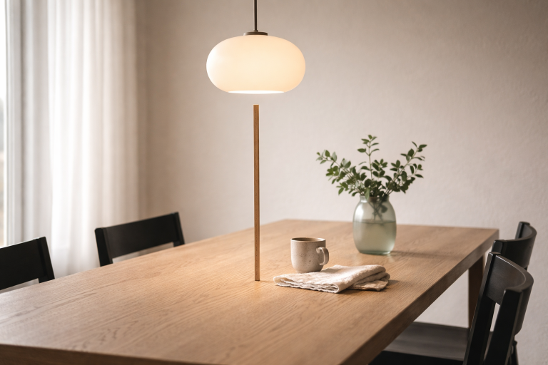 Hæng pendlen rigtigt første gang: den enkle cm-guide til spisebordet