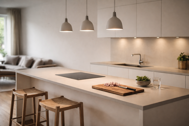 Jeg indså hvorfor så mange hader deres køkkenø-lamper (og sådan undgår du det)