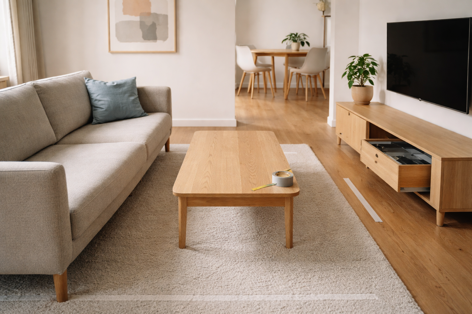 Plads til at leve: de vigtigste cm-mål for ganglinjer rundt om møbler