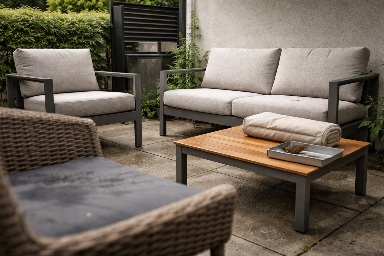 Udendørs loungemøbler uden skuffelser: materialerne der faktisk holder i dansk vejr